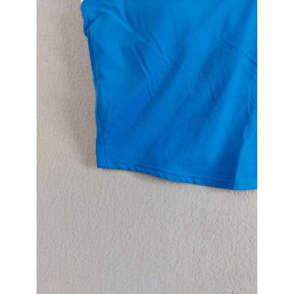 All In Motion Women‎ Sport Bra XS Blue V Neck White Trim Varsity Light Support - Picture 11 of 15